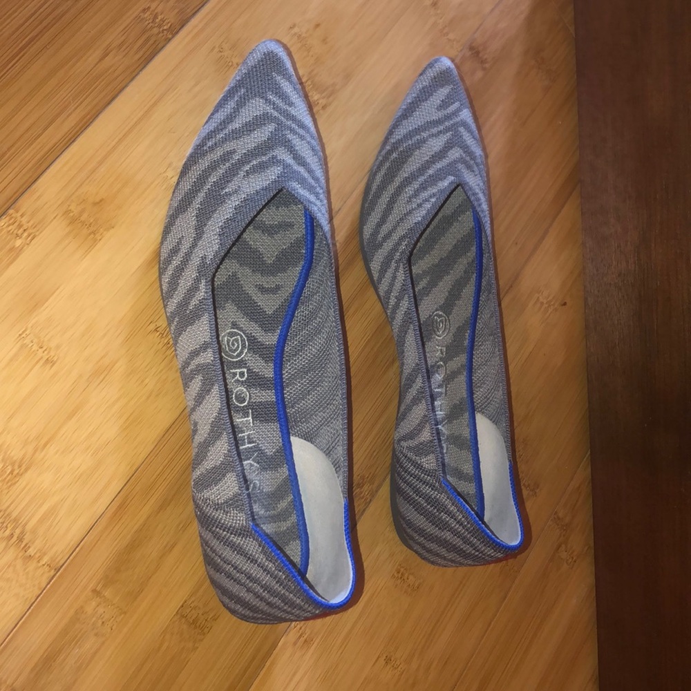Rothy’s Grey Zebra Points - Size 8.5 Euc - image 5